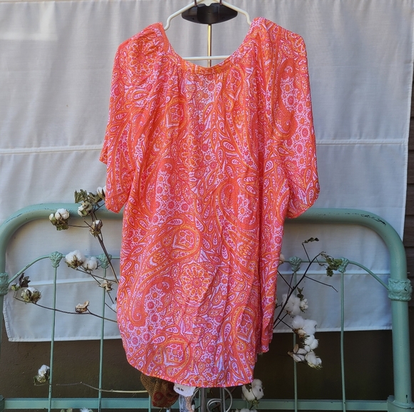 Plus Size Paisley Print Blouse by Kim Rogers Curvy XXXL - Picture 2 of 4